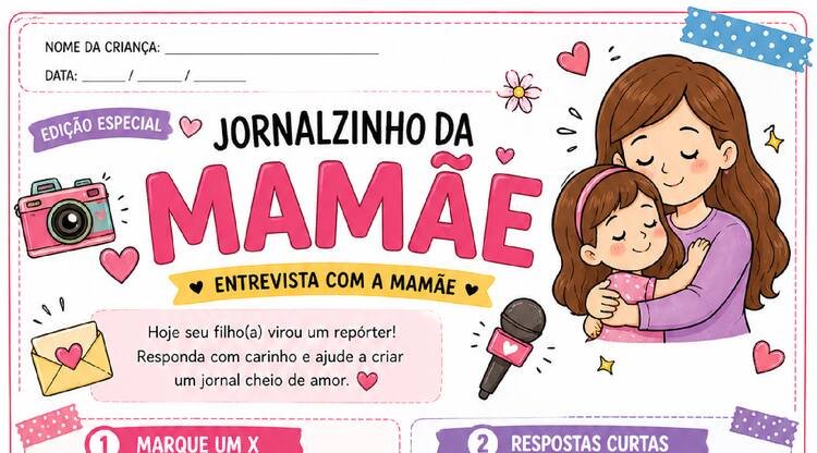 Atividade dia das maes jornalzinho da mamae para alfabetização página 1