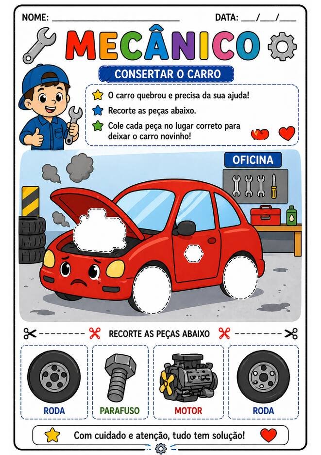 Atividade dia do trabalho educacao infantil para imprimir