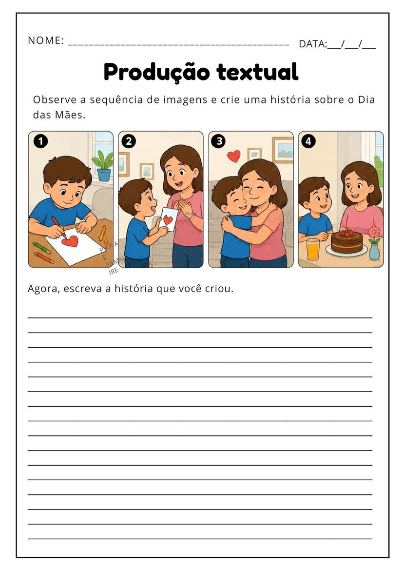 Atividades Dia das Maes 5º Ano Fundamental