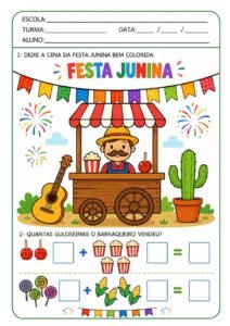 16 Atividades de Alfabetização com Tema Festa Junina prontas para imprimir