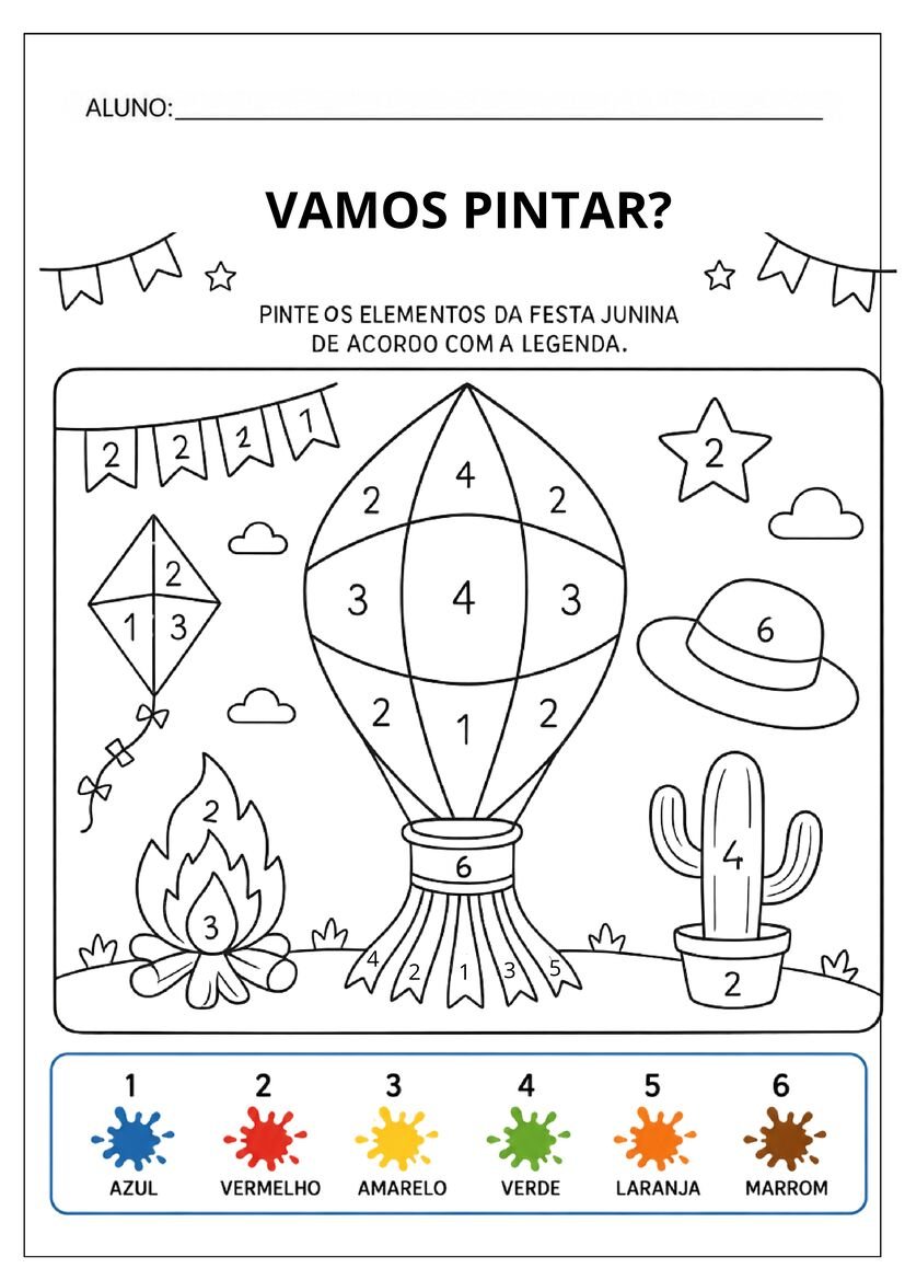 Atividades de Alfabetização com Tema Festa Junina