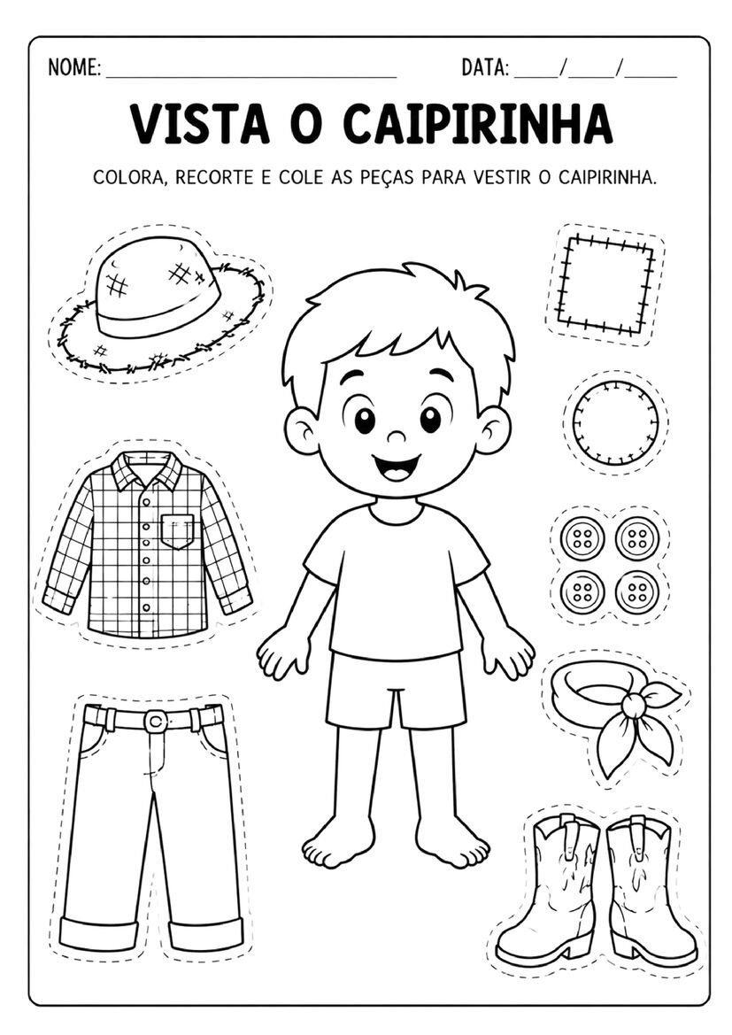 Atividades de Alfabetização com Tema Festa Junina